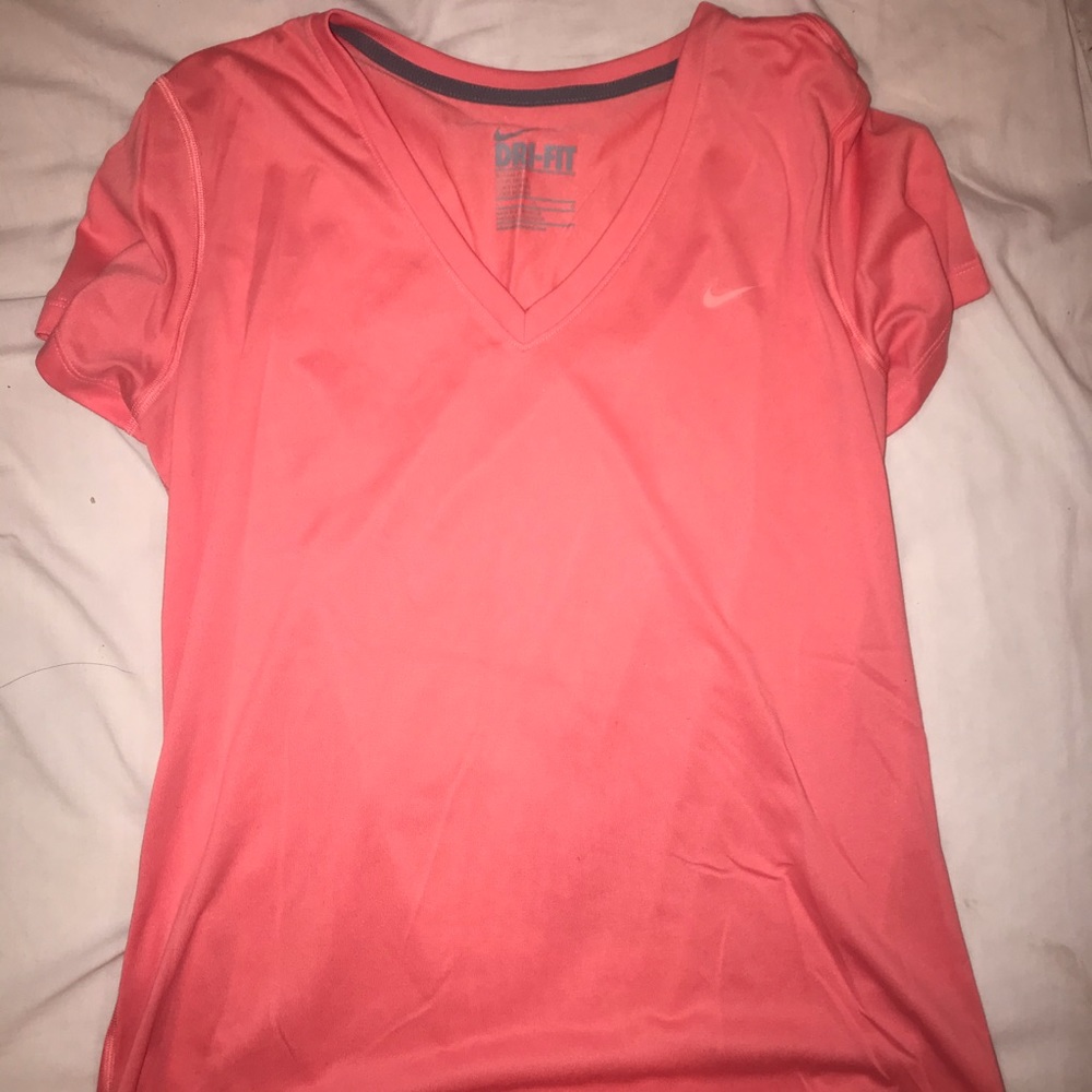 nike dri fit pink short sleeve top